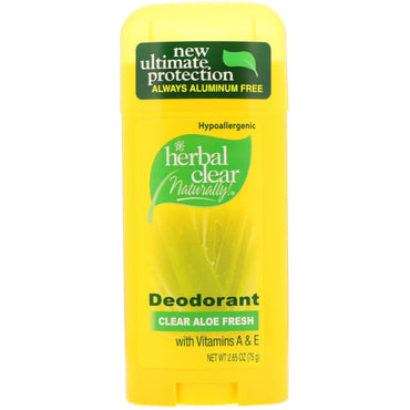 21st Century, Herbal Clear Naturally!, Deodorant, klares Aloe Fresh, 2,65 oz (75 g)