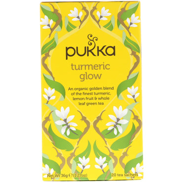 Pukka Herbs, Té luminoso de cúrcuma, 20 sobres de té, 36 g (1,27 oz)