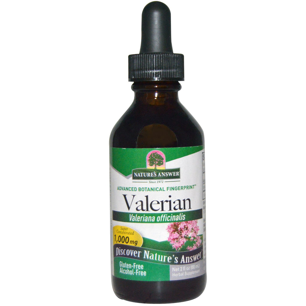 Nature's Answer, Valeriană, fără alcool, 1.000 mg, 2 fl oz (60 ml)