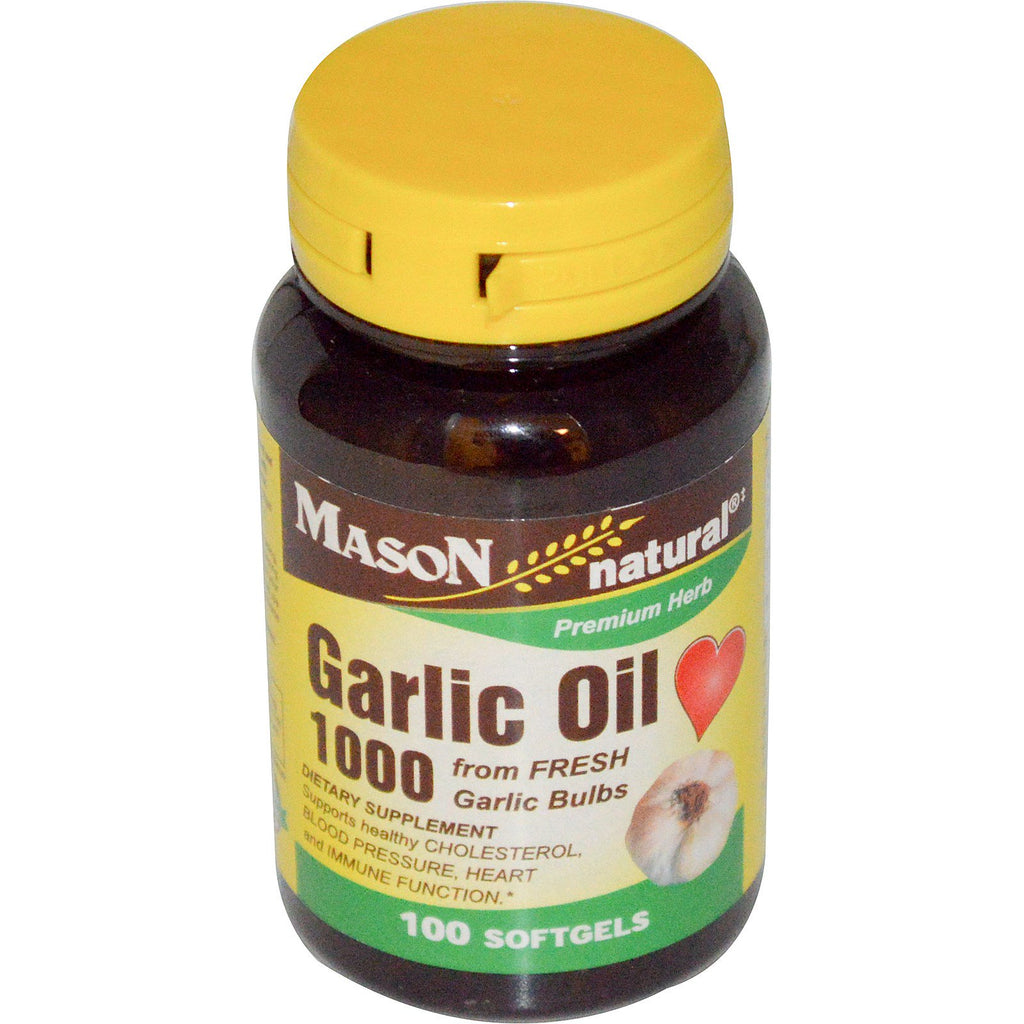Mason natural, óleo de alho 1000, 100 cápsulas moles
