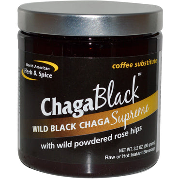 North American Herb & Spice Co., ChagaBlack, sustituto del café, 3,2 oz (90 g)