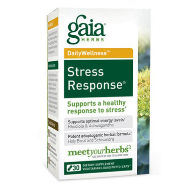สมุนไพร Gaia ตอบสนองต่อความเครียด ไฟโตแคปผักเหลว 30 เม็ด