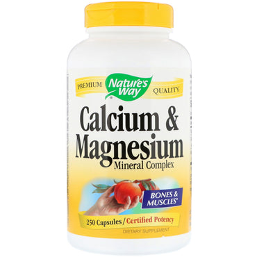 Nature's Way, Calcium & Magnesium, Mineral Complex, 250 Capsules