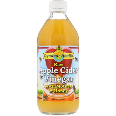 Dynamic Health Laboratories, rå æblecidereddike med mor og honning, 16 fl oz (473 ml)