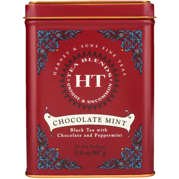 Harney & Sons, Chocolate Mint, 20 Tea Sachets, 1.4 oz (40 g)