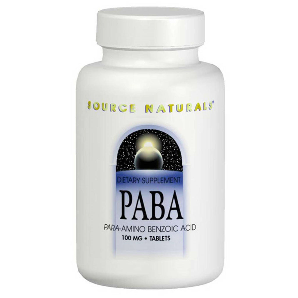 Source Naturals, PABA, 100 mg, 250 tabletek