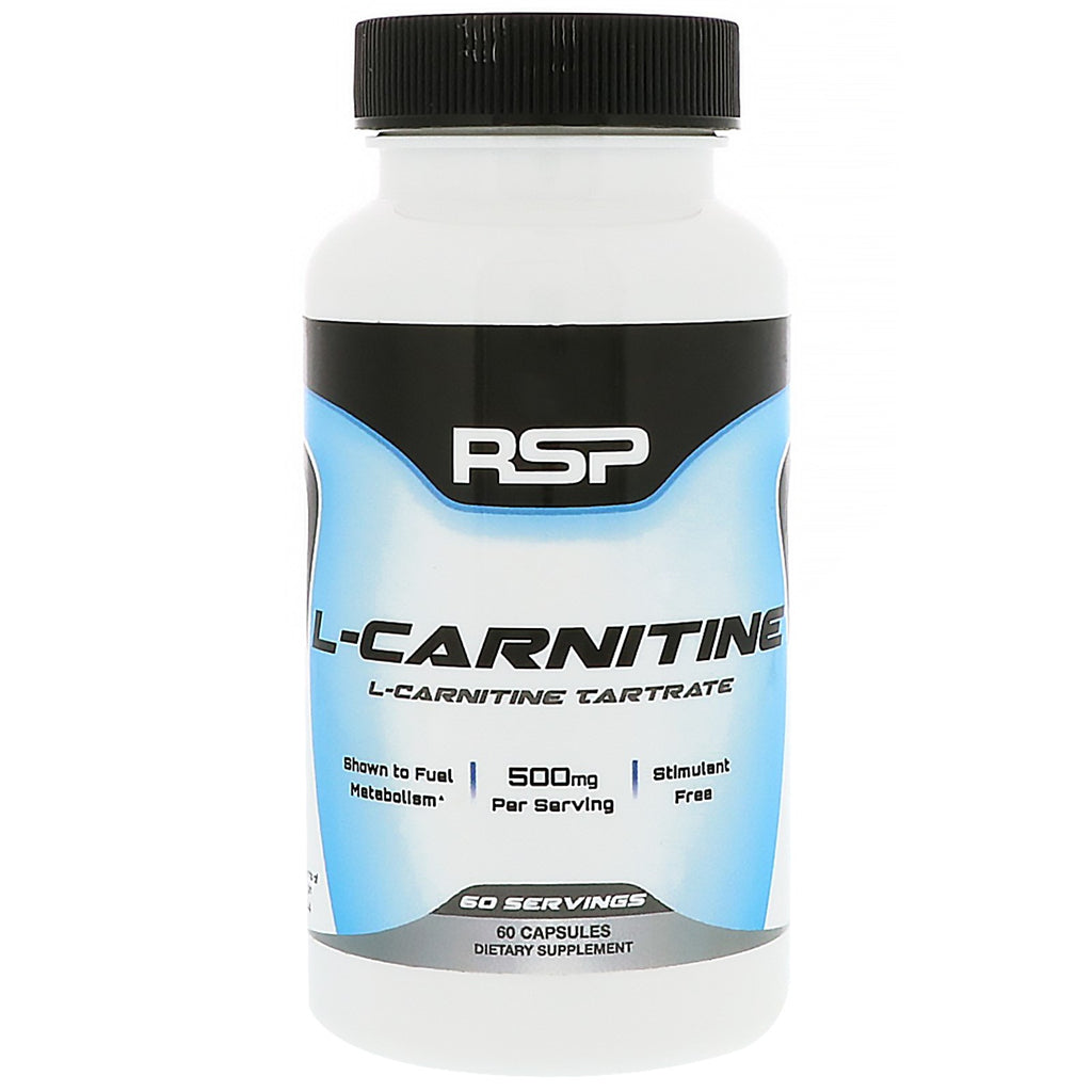 RSP Nutrition, L-Carnitine, 500 mg, 60 kapsler