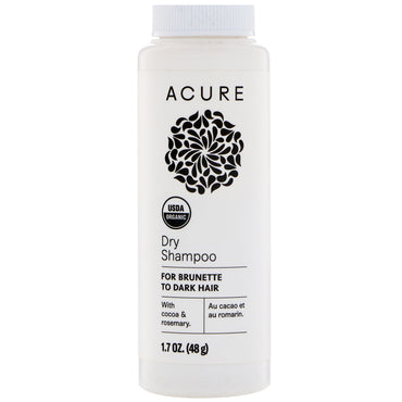 Acure, tør shampoo, til brunette til mørkt hår, 1,7 oz (48 g)