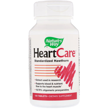 Nature's Way, HeartCare, Standardized Hawthorn , 120 Tablets