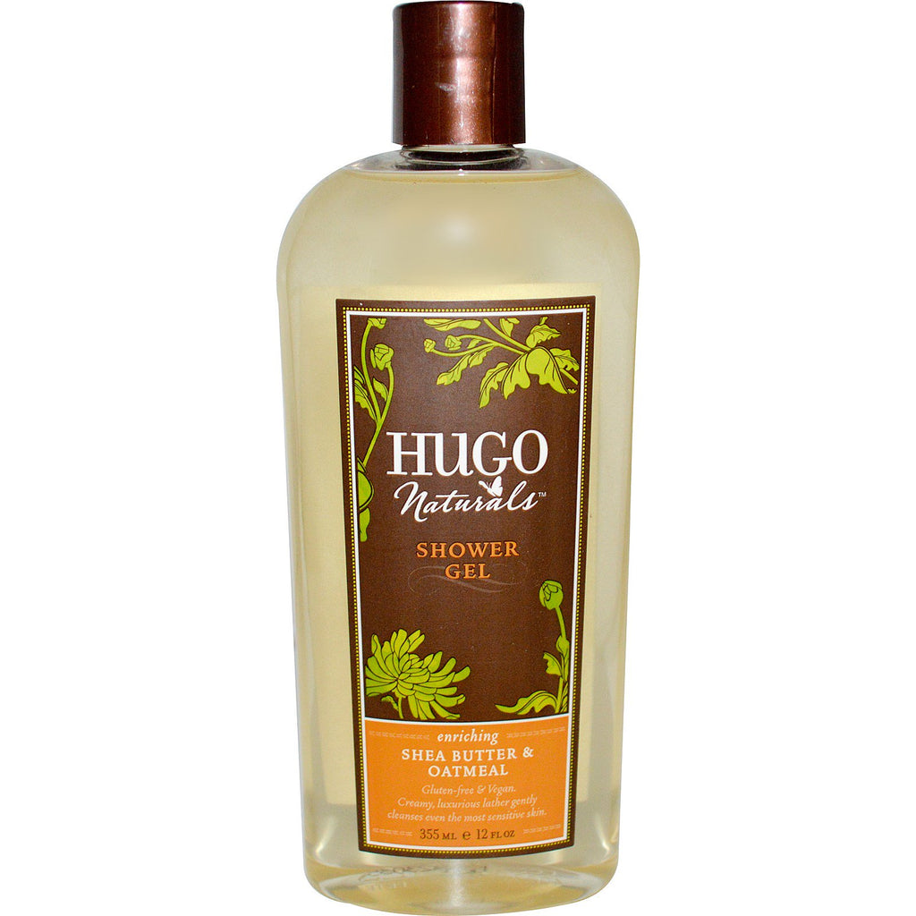 Hugo Naturals, Żel pod prysznic, Masło Shea i Płatki Owsiane, 12 uncji (355 ml)