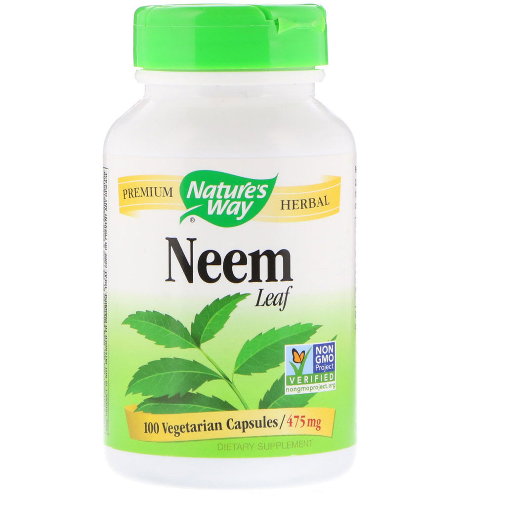 Nature's Way, foglia di neem, 475 mg, 100 capsule vegetariane