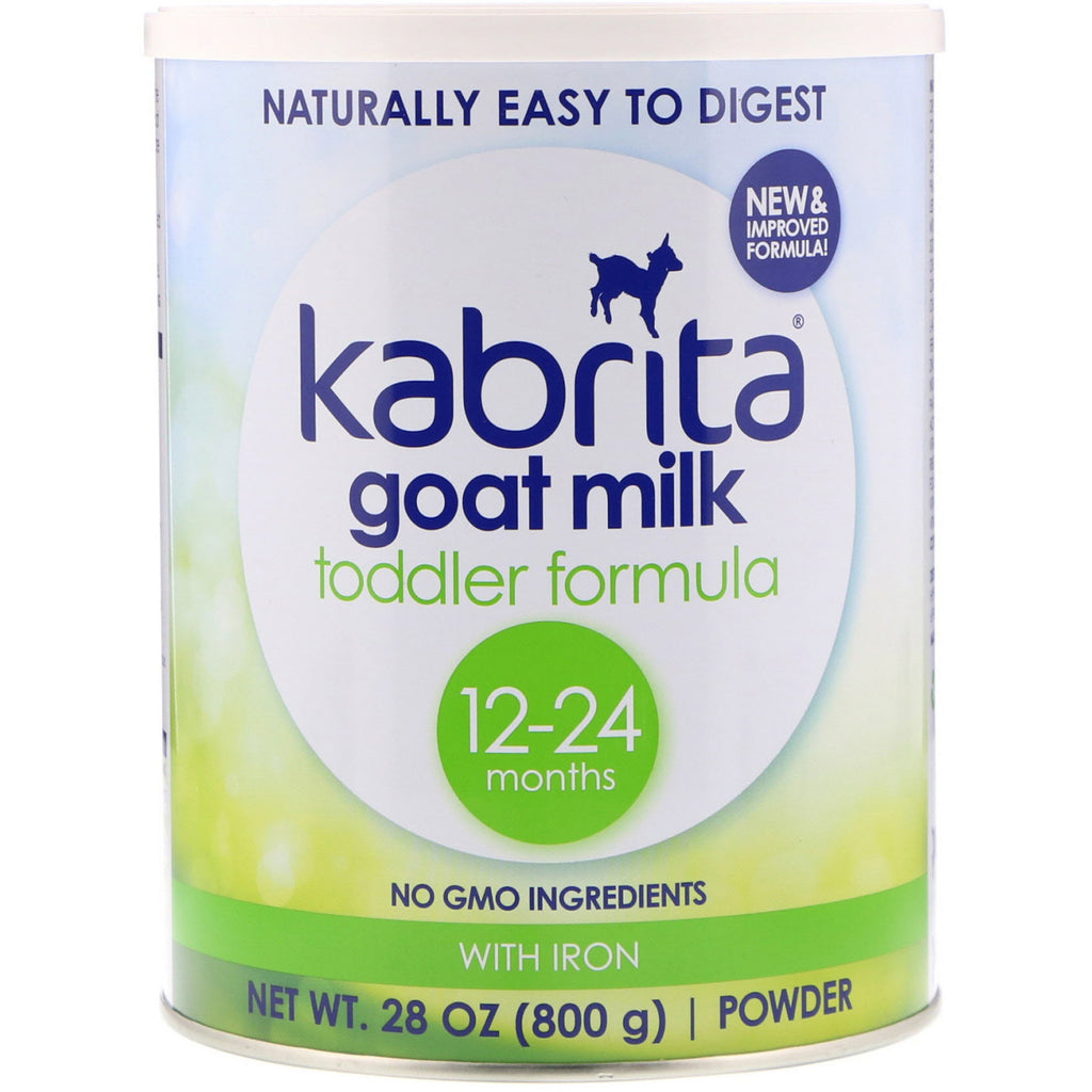 Kabrita นมแพะสูตรเด็กวัยหัดเดินพร้อมธาตุเหล็ก 28 ออนซ์ (800 กรัม)