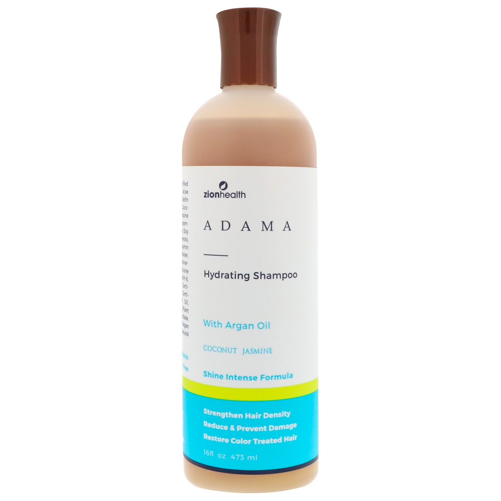 Zion Health, Adama, feuchtigkeitsspendendes Shampoo, Kokosnuss-Jasmin, 16 fl oz (473 ml)