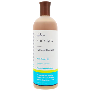 Zion Health, Adama, Shampooing hydratant, Noix de coco et jasmin, 16 fl oz (473 ml)