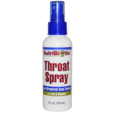 NutriBiotic Spray pour la Gorge 4 fl oz (118 ml)