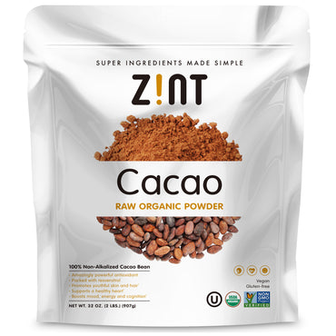 Zint, rauw cacaopoeder, 32 oz (907 g)