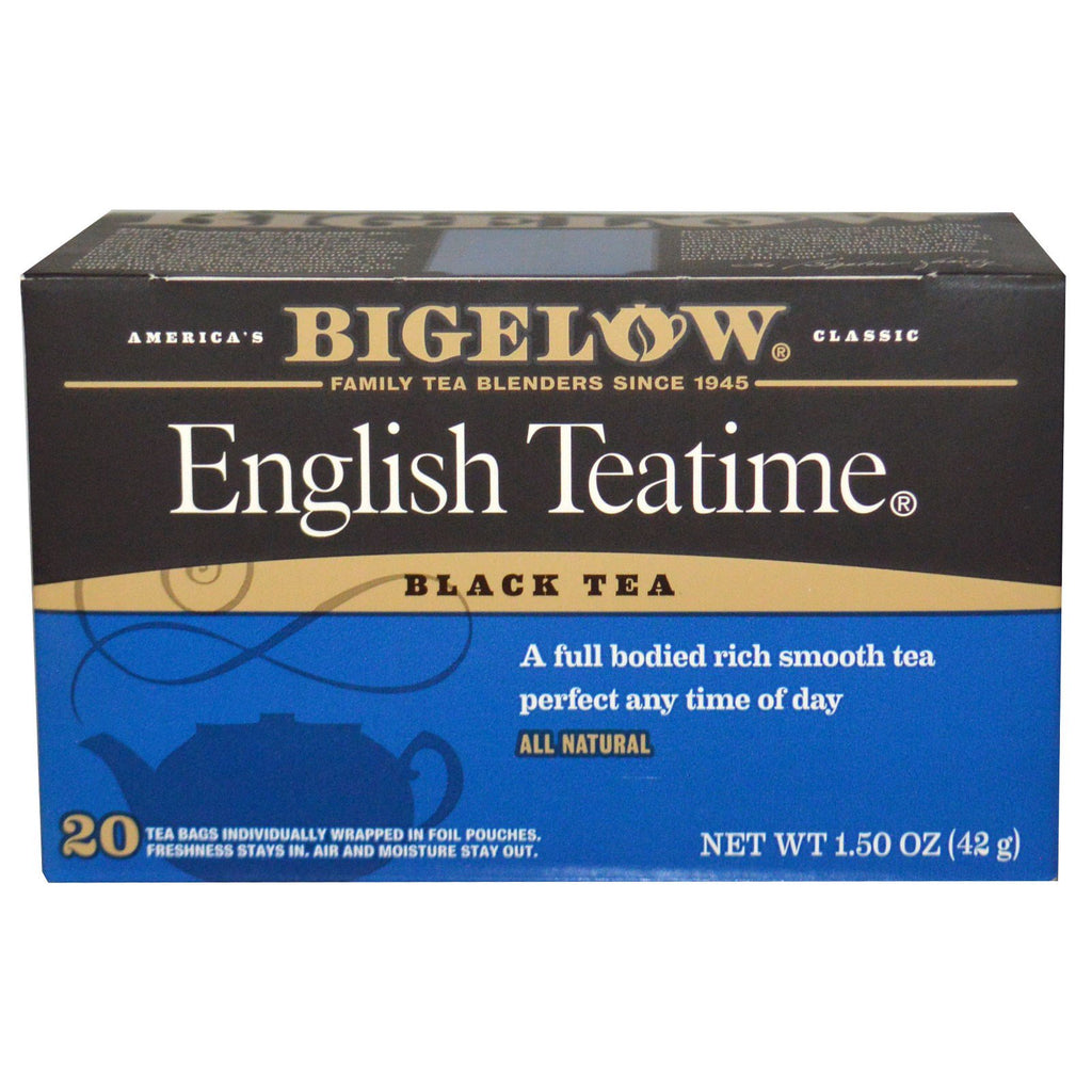 Bigelow, English Teatime, 20 torebek z herbatą, 1,50 uncji (42 g)