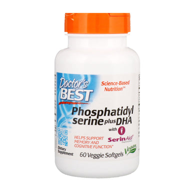 Doctor's Best, Fosfatidilserina más DHA, 60 cápsulas blandas vegetales