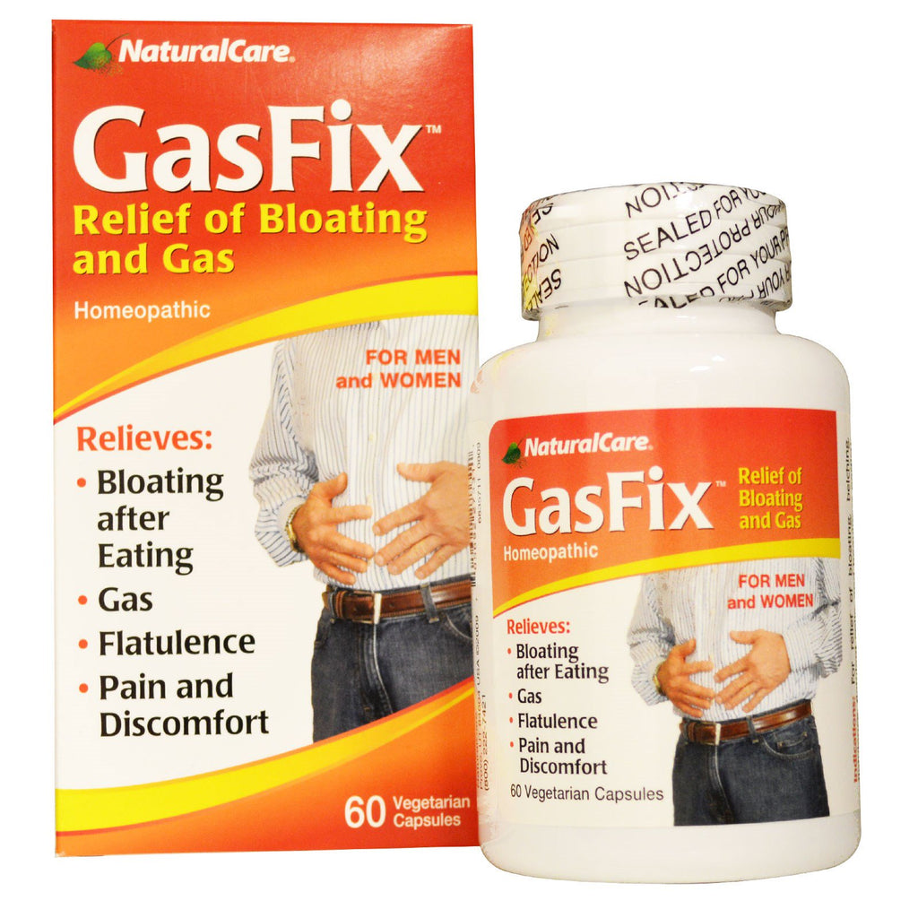 Natural Care, GasFix, 60 cápsulas vegetales