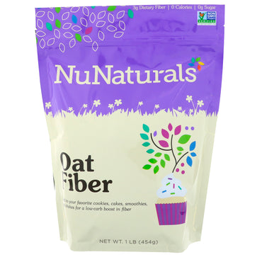 NuNaturals, NuGrains、オーツ麦繊維、1 ポンド (454 g)