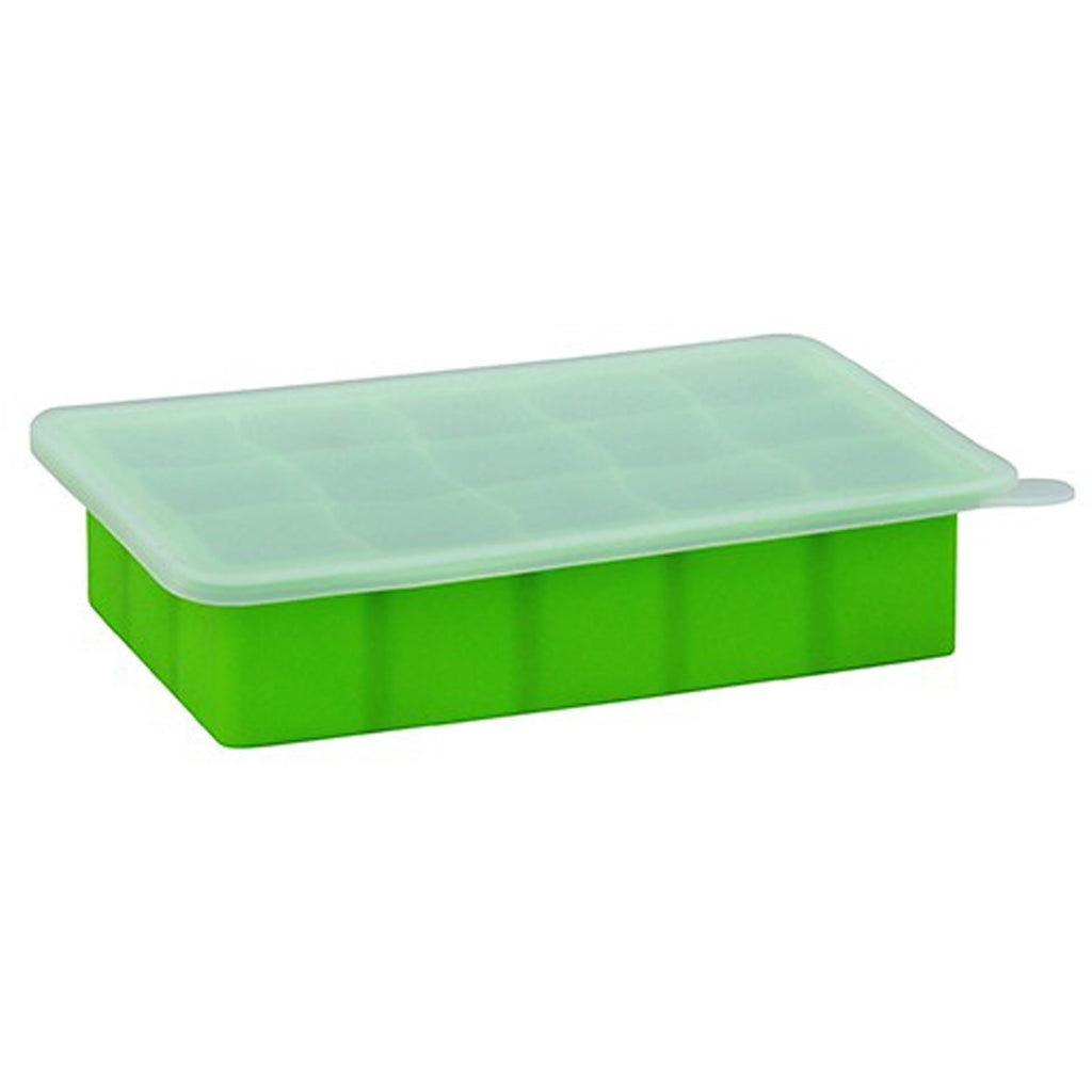 iPlay Inc., 녹색 콩나물, 신선한 이유식 냉동고 트레이, 녹색, 트레이 1개, 15인분 - 각 큐브 1oz(28ml)