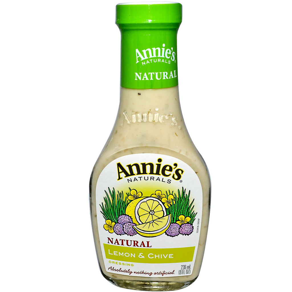 Annie's Naturals, Aderezo de limón y cebollino, 8 fl oz (236 ml)
