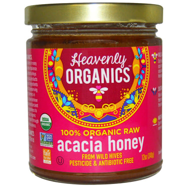Heavenly s, 100 % cruda, miel de acacia, 12 oz (340 g)