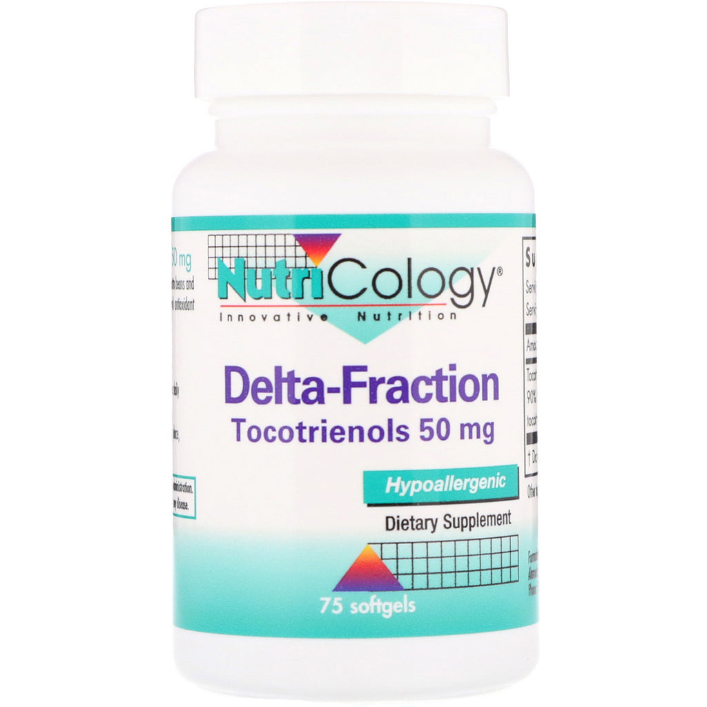 Nutrilogi, Delta-fraksjon, Tokotrienoler, 50 mg, 75 Softgels