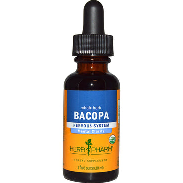 Herb Pharm, Bacopa, hierba entera, 1 fl oz (30 ml)