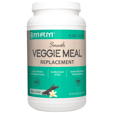 MRM, udskiftning af glat vegetabilsk måltid, vaniljestang, 3 lbs (1.361 g)