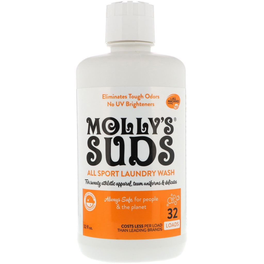 Molly's Suds, Jabón para ropa deportiva, 32 fl oz (964,35 ml)