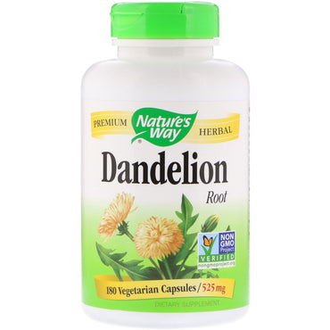 Nature's Way, Dandelion Root, 525 mg, 180 Vegetarian Capsule