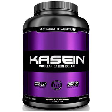 Kaged Muscle, Kasein, Micellar Casein Isolate, Vanilla Shake, 4 lbs (1,8 kg)