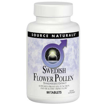 Source naturals, svensk blomsterpollen, 90 tabletter