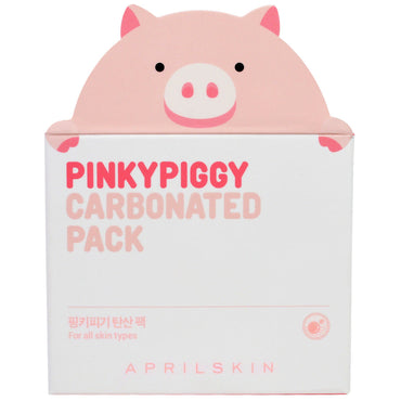 April Skin, PinkyPiggy 炭酸パック、3.38 オンス (100 g)