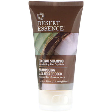 Desert Essence, tamaño de viaje, champú de coco, 1,5 fl oz (44 ml)