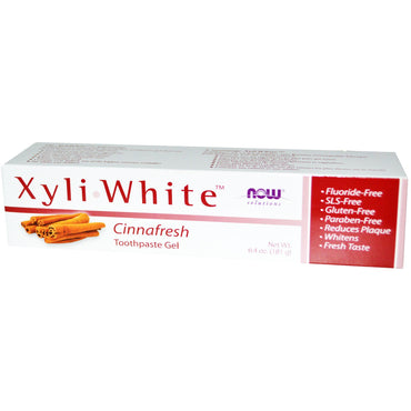 Now Foods, Solutions, Xyliwhite, pasta de dientes en gel, Cinnafresh, 6,4 oz (181 g)