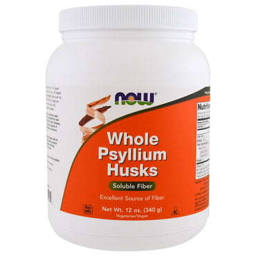 Now Foods, Cascas Inteiras de Psyllium, 340 g (12 onças)