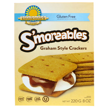 Kinnikinnick Foods, S'moreables, biscoitos tipo Graham, 220 g (8 oz)