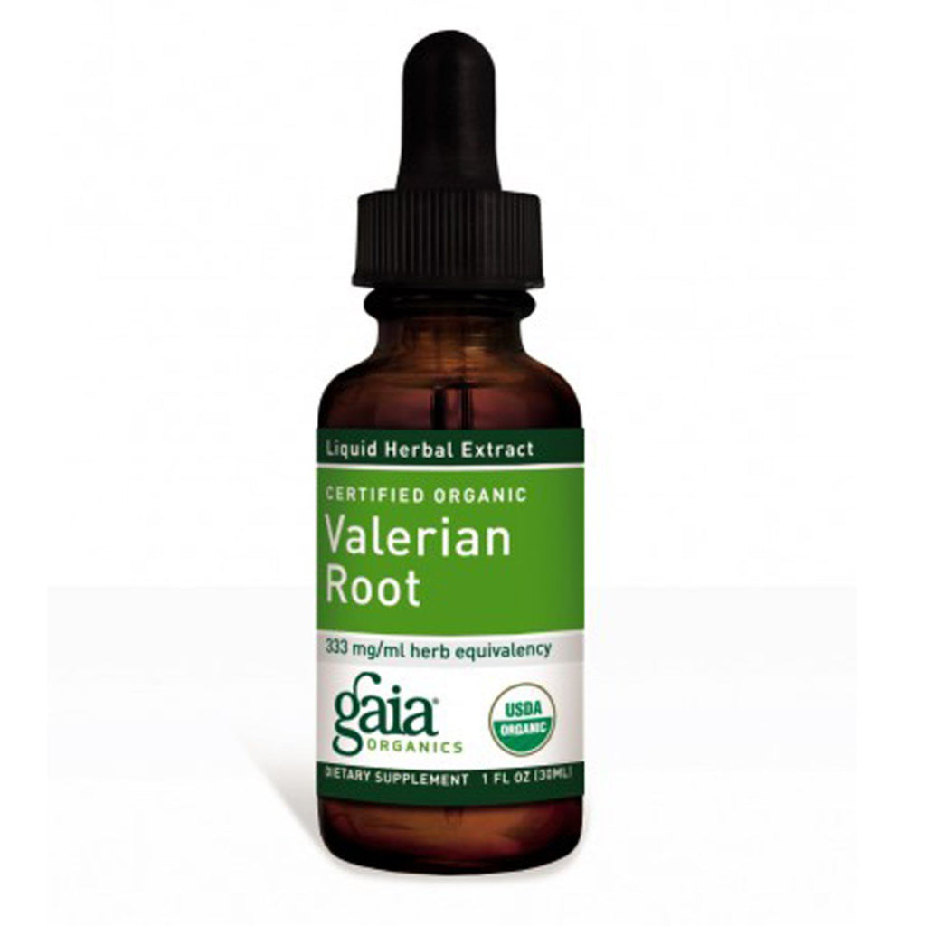 Gaia Herbs, Raíz de valeriana certificada, 1 fl oz (30 ml)