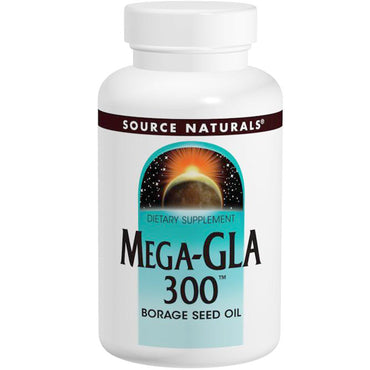 Source naturals, mega-gla 300, 120 cápsulas gelatinosas