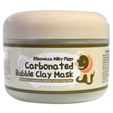 Elizavecca, Máscara de argila com bolhas carbonatadas Milky Piggy, 100 g