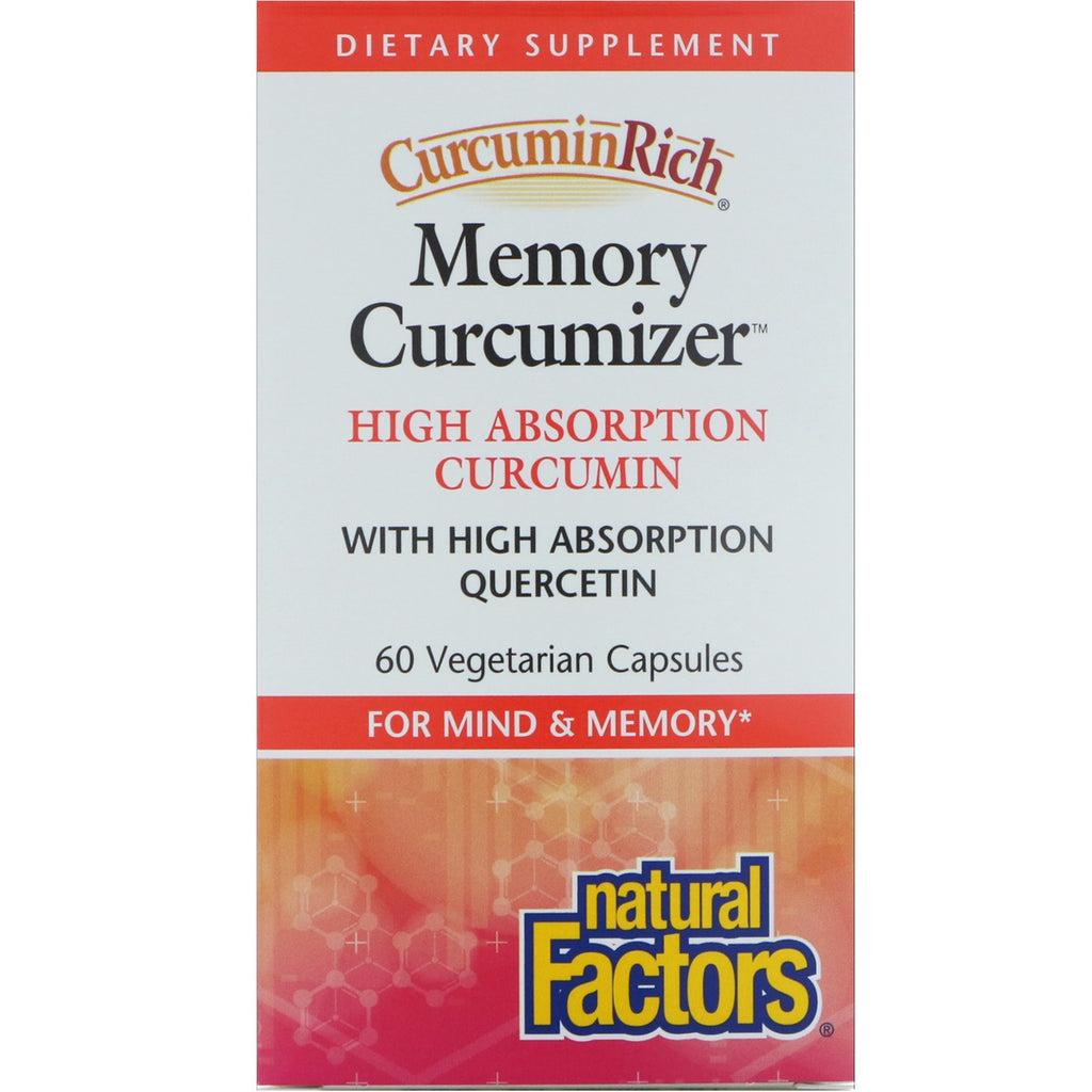Natural Factors, CurcuminRich, Curcumizador de memoria, 60 cápsulas vegetarianas