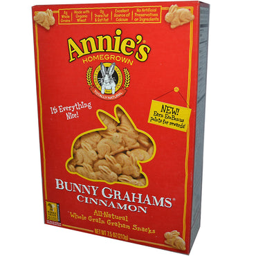 Annie's Homegrown, Bunny Grahams، قرفة، 7.5 أونصة (213 جم)