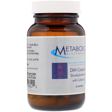 Metabolisk vedligeholdelse, DIM Complex, Diindolylmethan med CoFactors, 60 kapsler