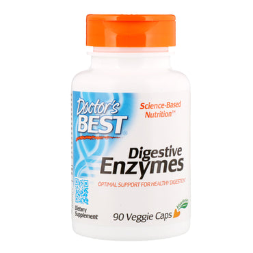 Doctor's Best, enzimas digestivas, 90 cápsulas vegetales