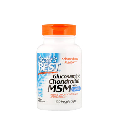 Doctor's Best, Glucosamine Chondroïtine MSM avec OptiMSM, 120 gélules végétariennes