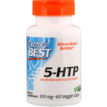 Doctor's Best, Best 5-HTP, 100 mg, 60 cápsulas vegetales