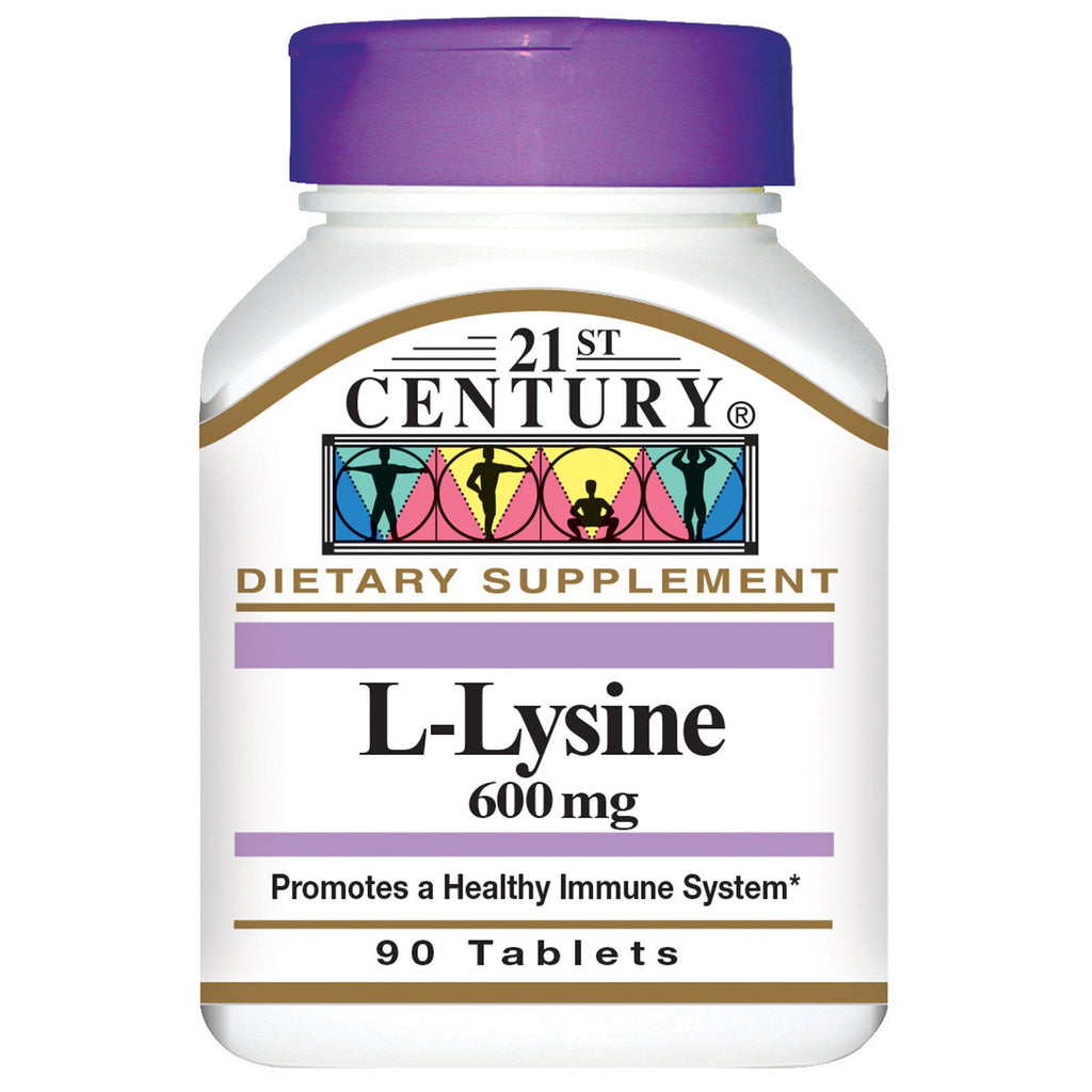 21st Century, L-lisina, 600 mg, 90 comprimidos