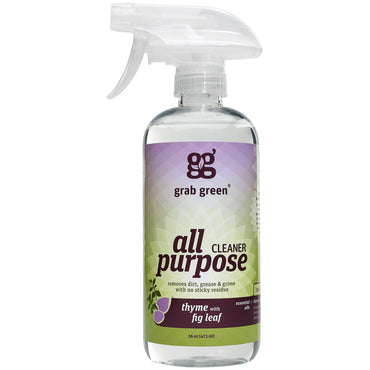 GrabGreen, All Purpose Cleaner, Thyme with Fig Leaf, 16 oz (473 ml)